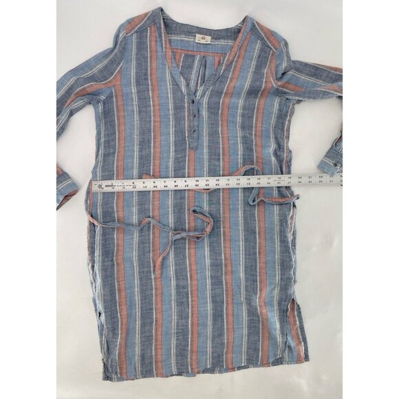 AG Adriano Goldschmied Striped Cotton Tir Waist Dress Size XS Preppy, FLAW - Picture 13 of 15